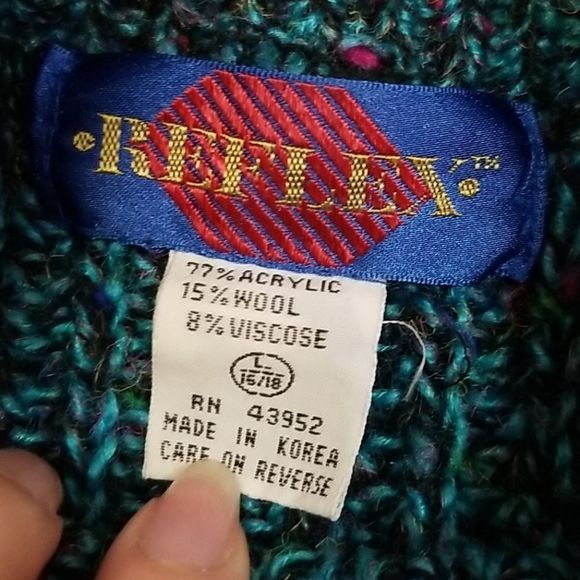 VINTAGE Chunky Sweater Size Large - Picture 7 of 8